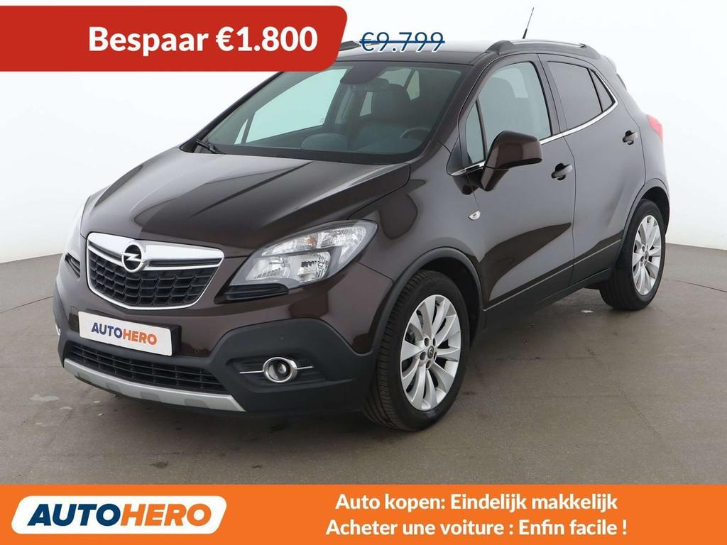 Opel Mokka 1.4 Turbo Innovation ecoFlex (bj 2015), Auto's, Opel, Gebruikt, Zwart, Bruin, Leder