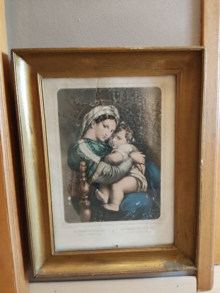 Estampe La Vierge à la chaise., Antiquités & Art, Enlèvement