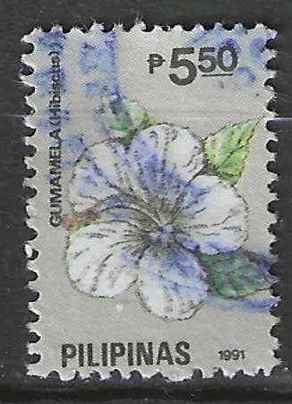 Philippines 1991 - Yvert 1762 - Hibiscus blanc (ST), Envoi, Affranchi