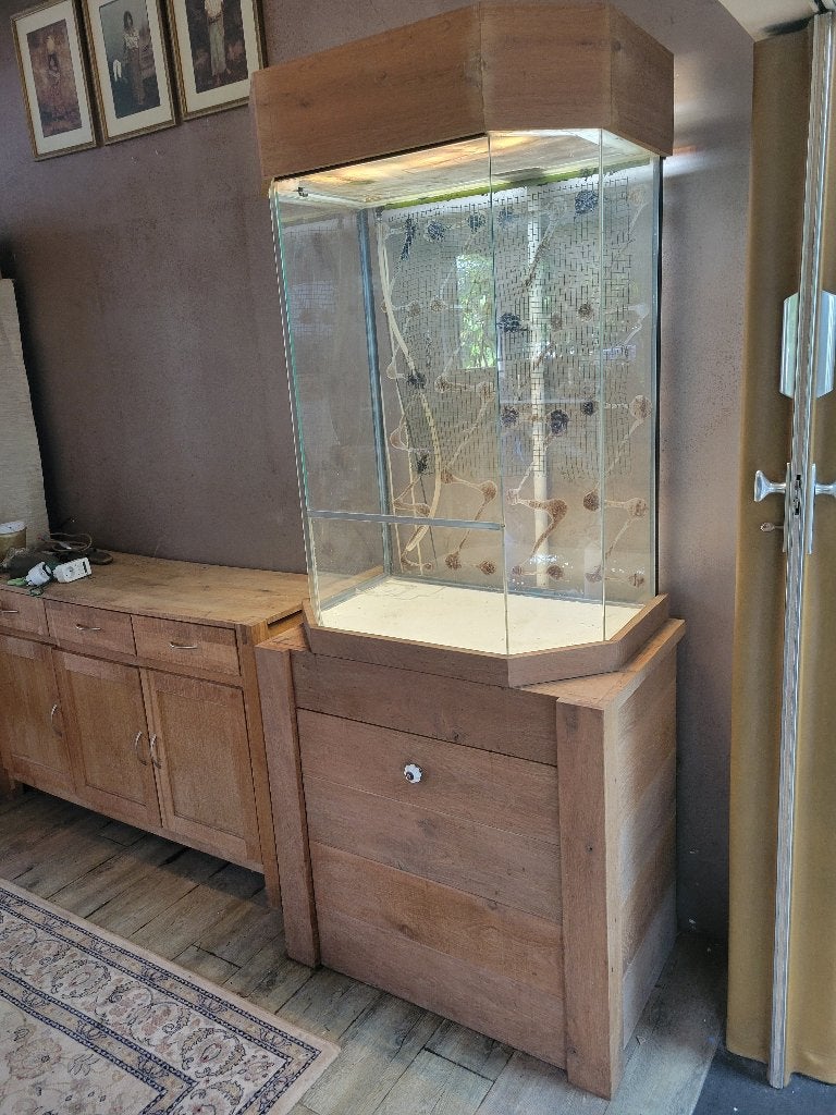 Prachtig Terrarium-Paludarium met Eiken kast & mistmachine, Dieren en Toebehoren, Ophalen, Gebruikt, Verlichting
