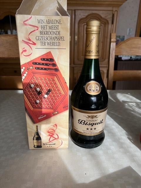 Cognac Bisquit - oude botteling, Verzamelen, Ophalen, Overige typen, Vol
