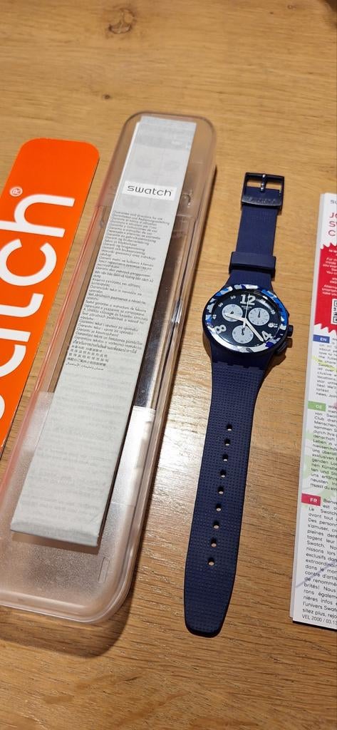 Swatch Camoblu SUSN414 horloge nieuw, Bijoux, Sacs & Beauté, Montres | Hommes, Enlèvement ou Envoi, Swatch, Synthétique, Synthétique
