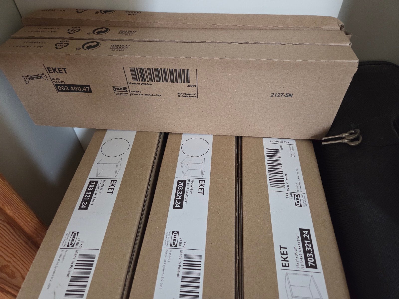 3 étagères ikea Eket neuves, Maison & Meubles, Enlèvement, Neuf