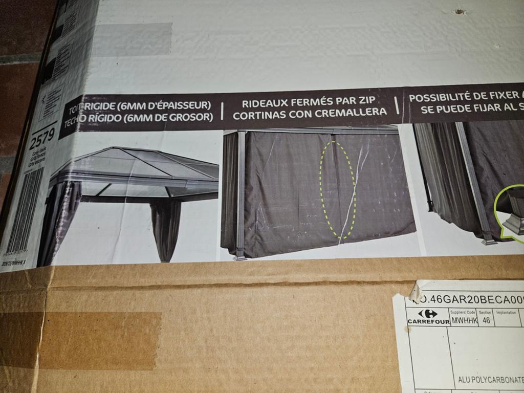 Pergola polycabonaat dak, Enlèvement, Neuf, Moins de 5 mètres, Moins de 4 mètres