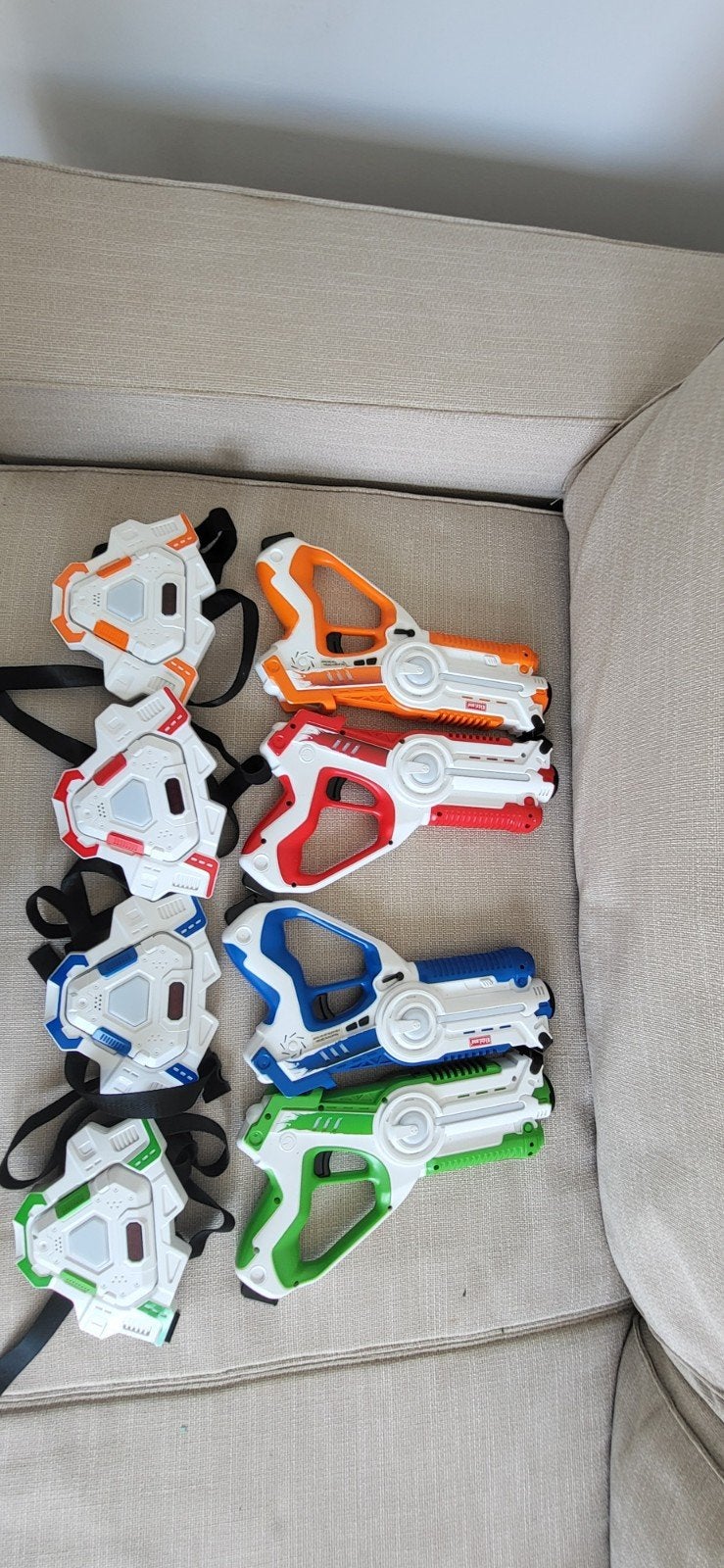 Lazer-spelwapens, Kinderen en Baby's, Speelgoed | Buiten | Actiespeelgoed, Ophalen, Gebruikt
