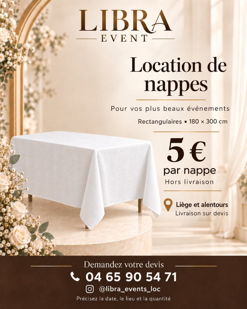 Nappes en location, Nappe, Enlèvement, Neuf, Rectangle