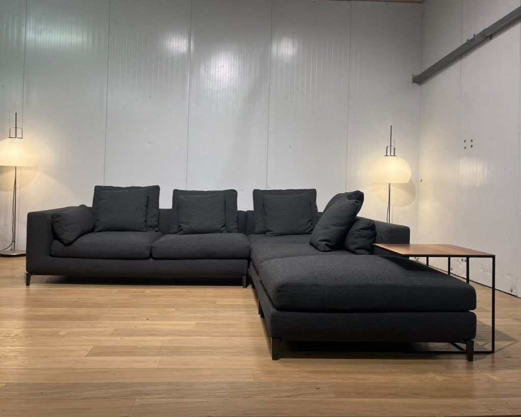 ÉTAT NEUF Minotti Andersen Canapé d'angle + GARANTIE, Quatre personnes ou plus, Comme neuf, Tissus, Design Bank Bankstel Zetel Hoekbank Minotti
