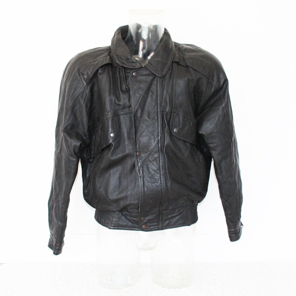 Soepele Leren Heren Jas287* (Maat 50) € 55,-, Andere, Zwart, Zo goed als nieuw, Verzenden
