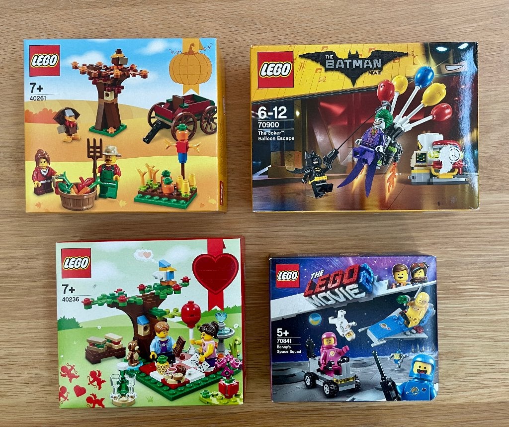 Lot LEGO — 40236, 40261, 70900 et 70841 MISB, Neuf, Lego, Ensemble complet, Enlèvement