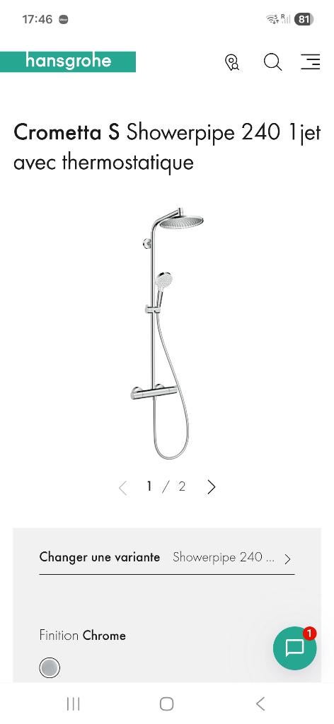 Pommeau de douche, Enlèvement, Neuf