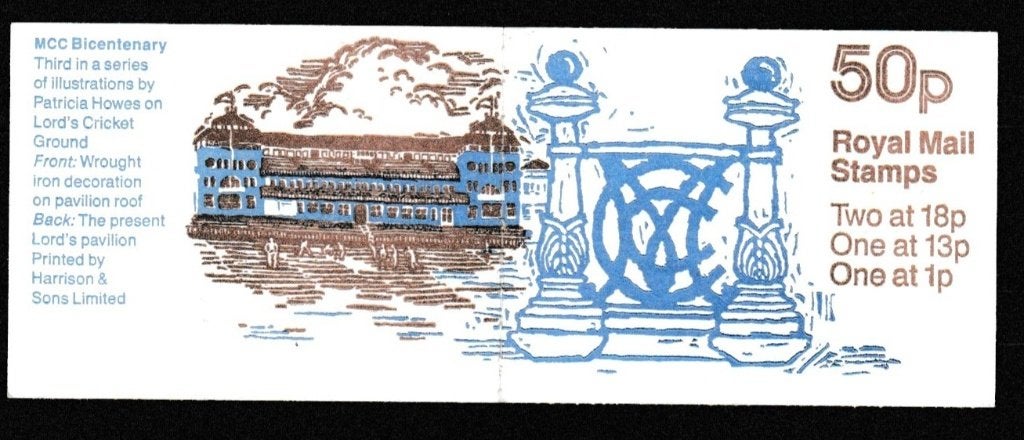 Brochure GB 1987 SG FB41 Marylebone Cricket Club **, Envoi, Non oblitéré