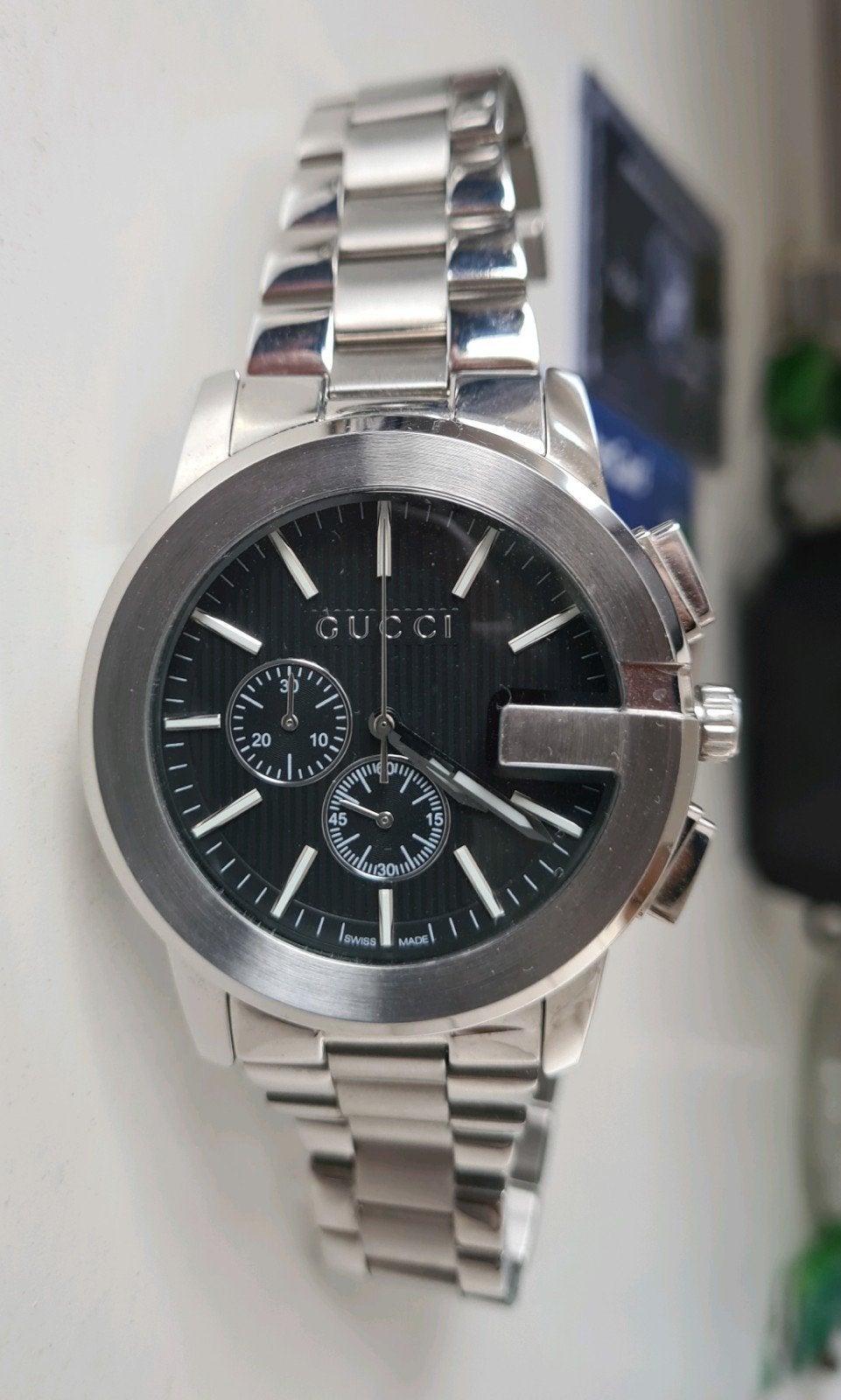 Montre gucci hommes quartz neuf 300€, Handtassen en Accessoires, Horloges | Heren, Ophalen, Staal, Staal, Polshorloge