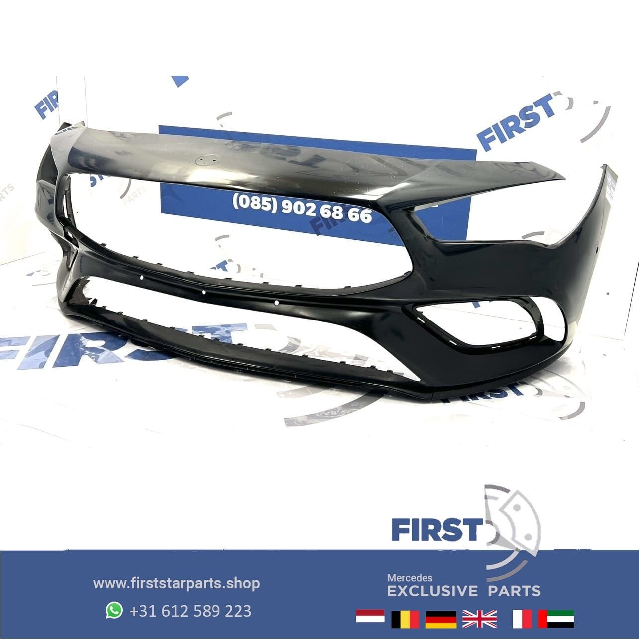 W118 BUMPER CLA AMG VOORBUMPER A1188853901 C118 ZWART WIT GR, Auto-onderdelen, Gebruikt, -, Voor, Ophalen of Verzenden