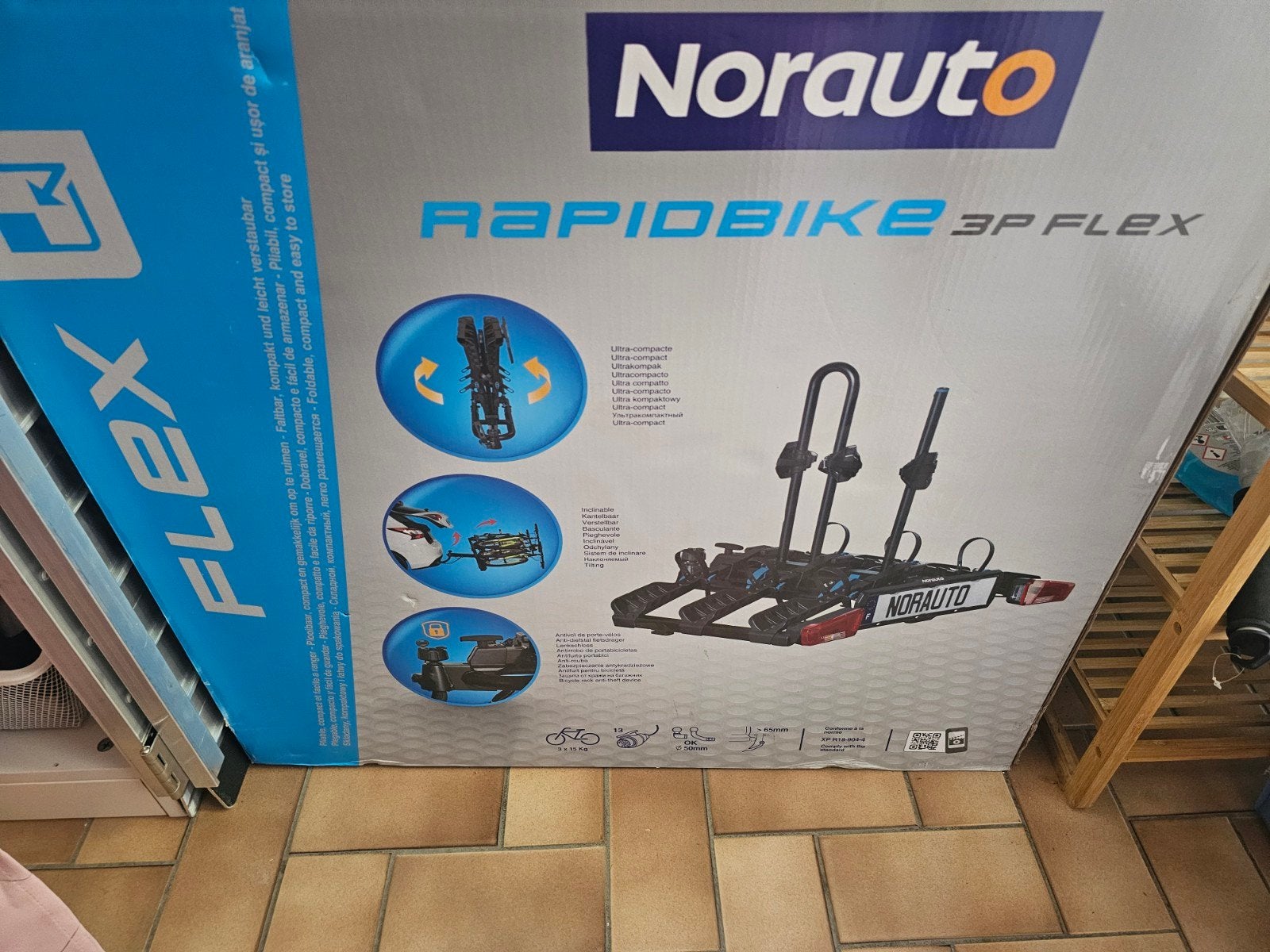 porte velo, Enlèvement, 3 vélos ou plus, Comme neuf, Support d'attelage