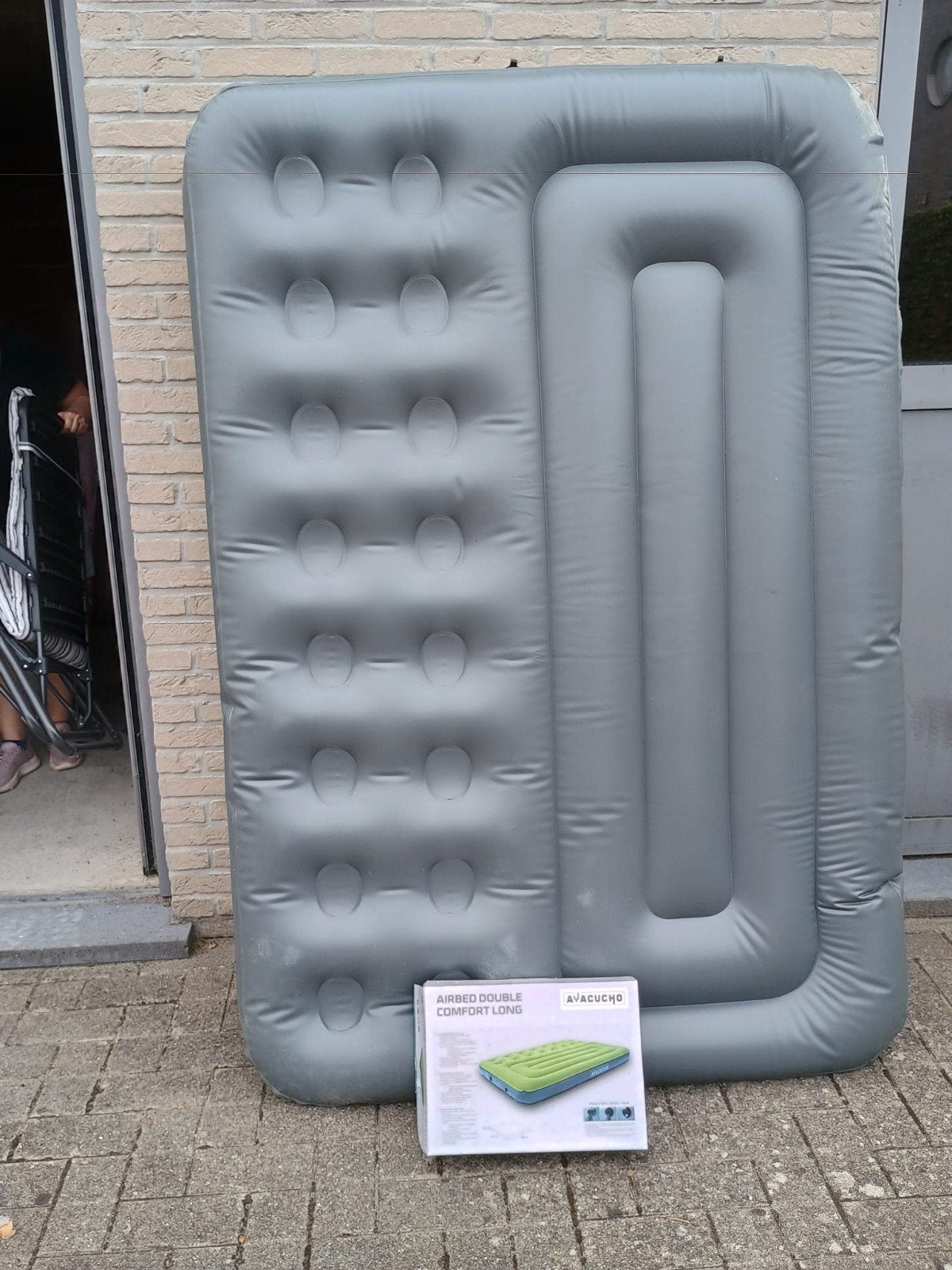tweepersoonsluchtbed. mag gratis weg wegens ontbreken pomp, Caravanes & Camping, Enlèvement, Comme neuf, 2 personnes
