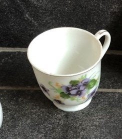 mini tasje bloemen, Antiek en Kunst, Antiek | Keramiek en Aardewerk, Ophalen of Verzenden