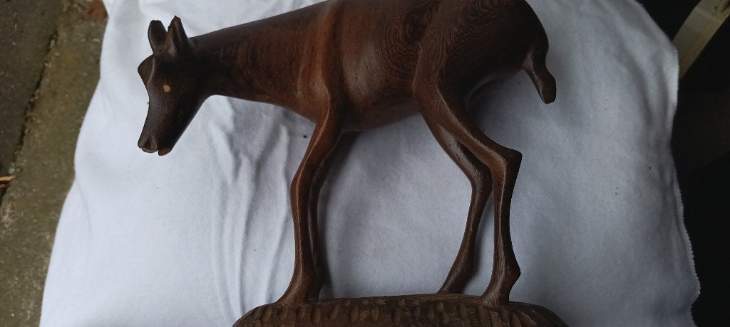 HOUTEN PAARDJE, Antiek en Kunst, Ophalen, Minder dan 20 cm, Beeld, Hout