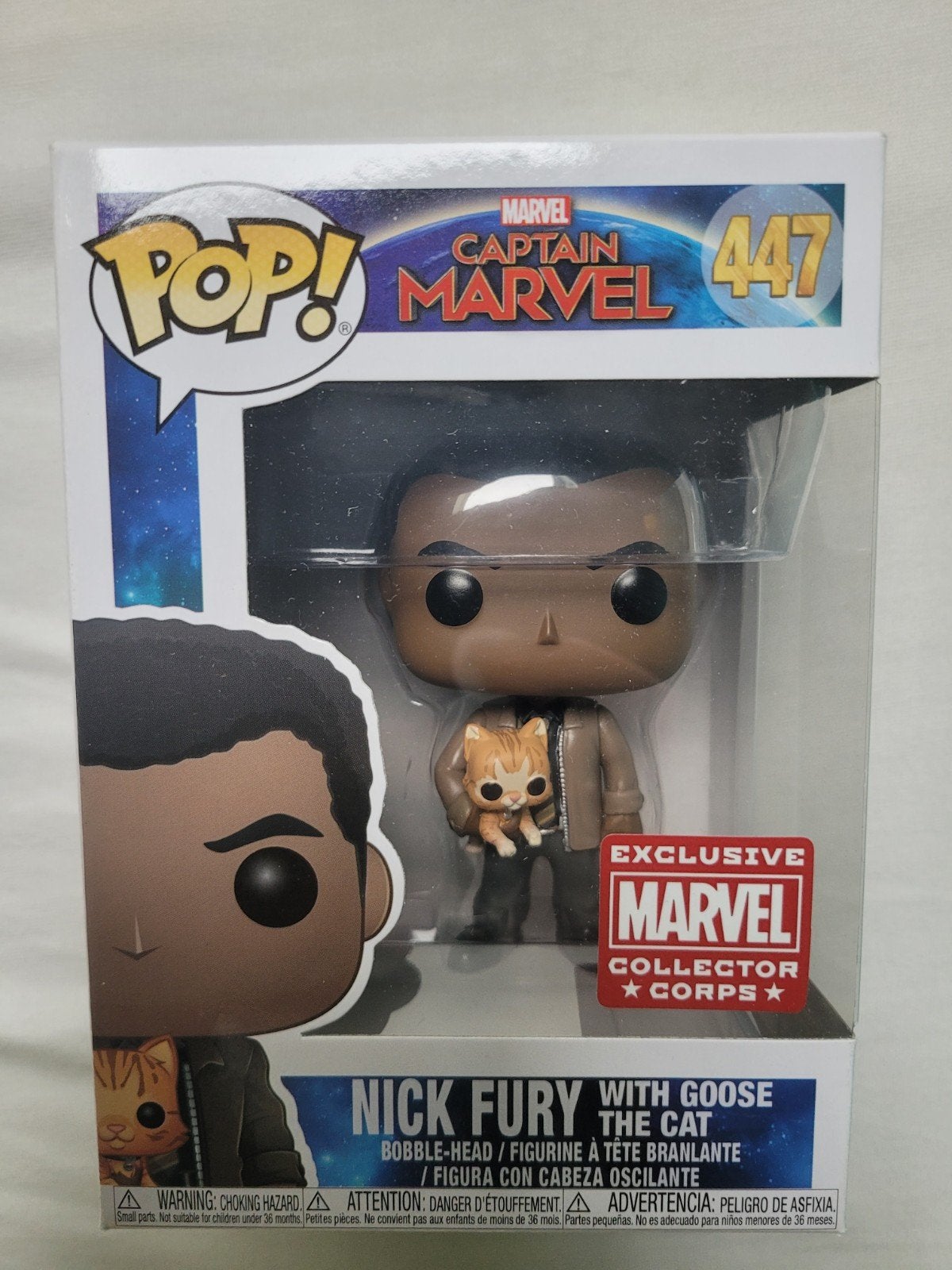 Funko Pop ! Marvel Captain Marvel : Nick Fury avec Goose, Enlèvement ou Envoi, Neuf