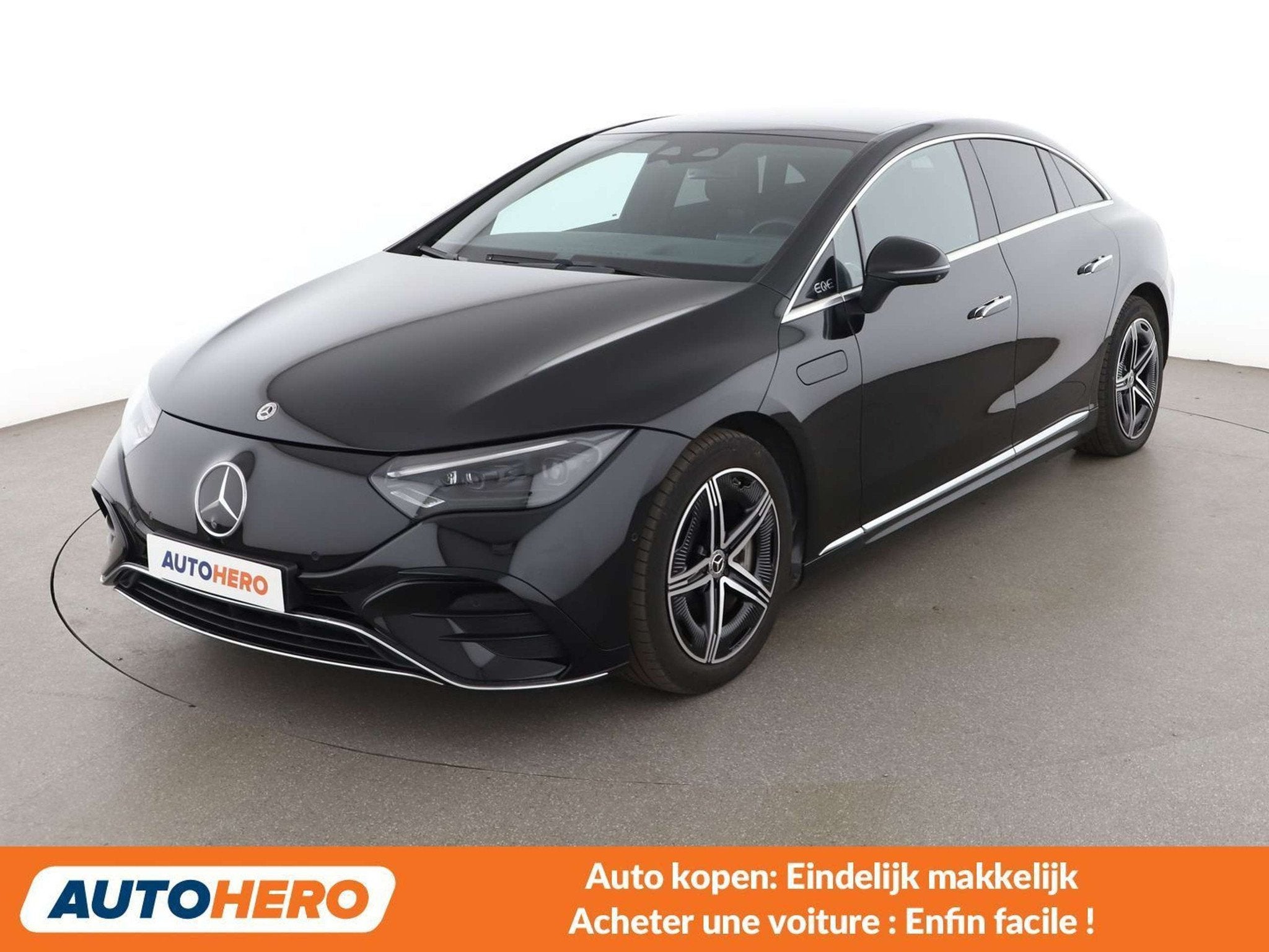 Mercedes-Benz EQE 350 350 AMG Line (bj 2023, automaat), Auto's, Mercedes-Benz, Achterwielaandrijving, Zwart, Zwart, Leder