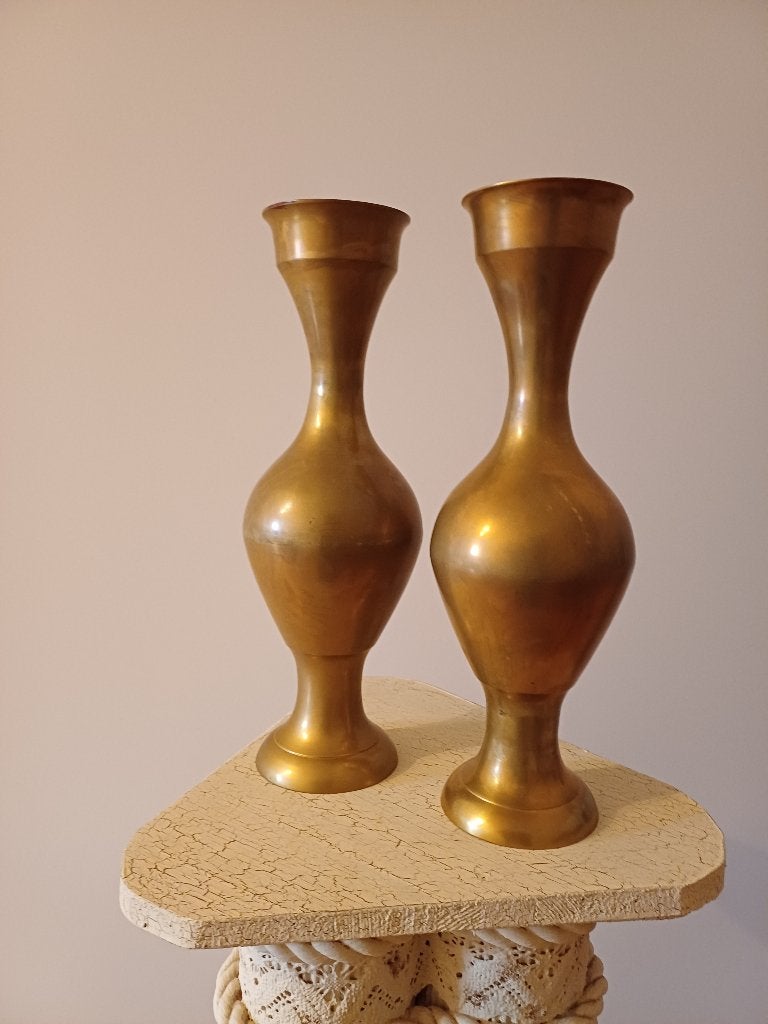 Twee koperen vazen 38cm, Antiquités & Art, Antiquités | Bronze & Cuivre, Enlèvement, Cuivre