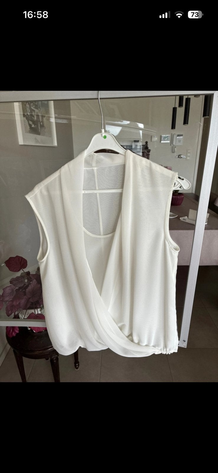 Witte top maat 42, Ophalen of Verzenden, Zo goed als nieuw, Maat 42/44 (L)