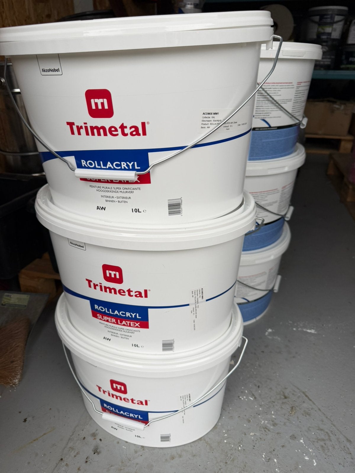 6 x Trimetal verf, Doe-het-zelf en Bouw, Verf, Beits en Lak, Ophalen, Nieuw, Verf