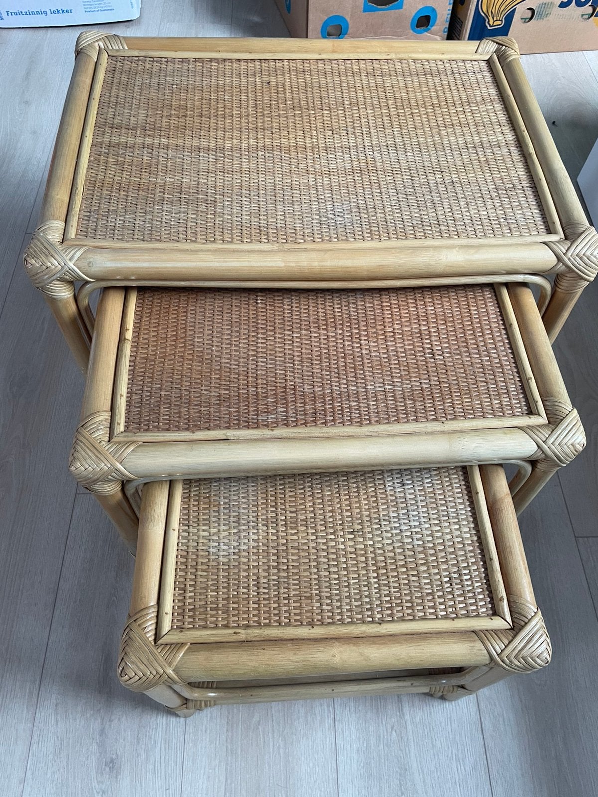 Rotan bijzettafel set 3 stuks, Ophalen