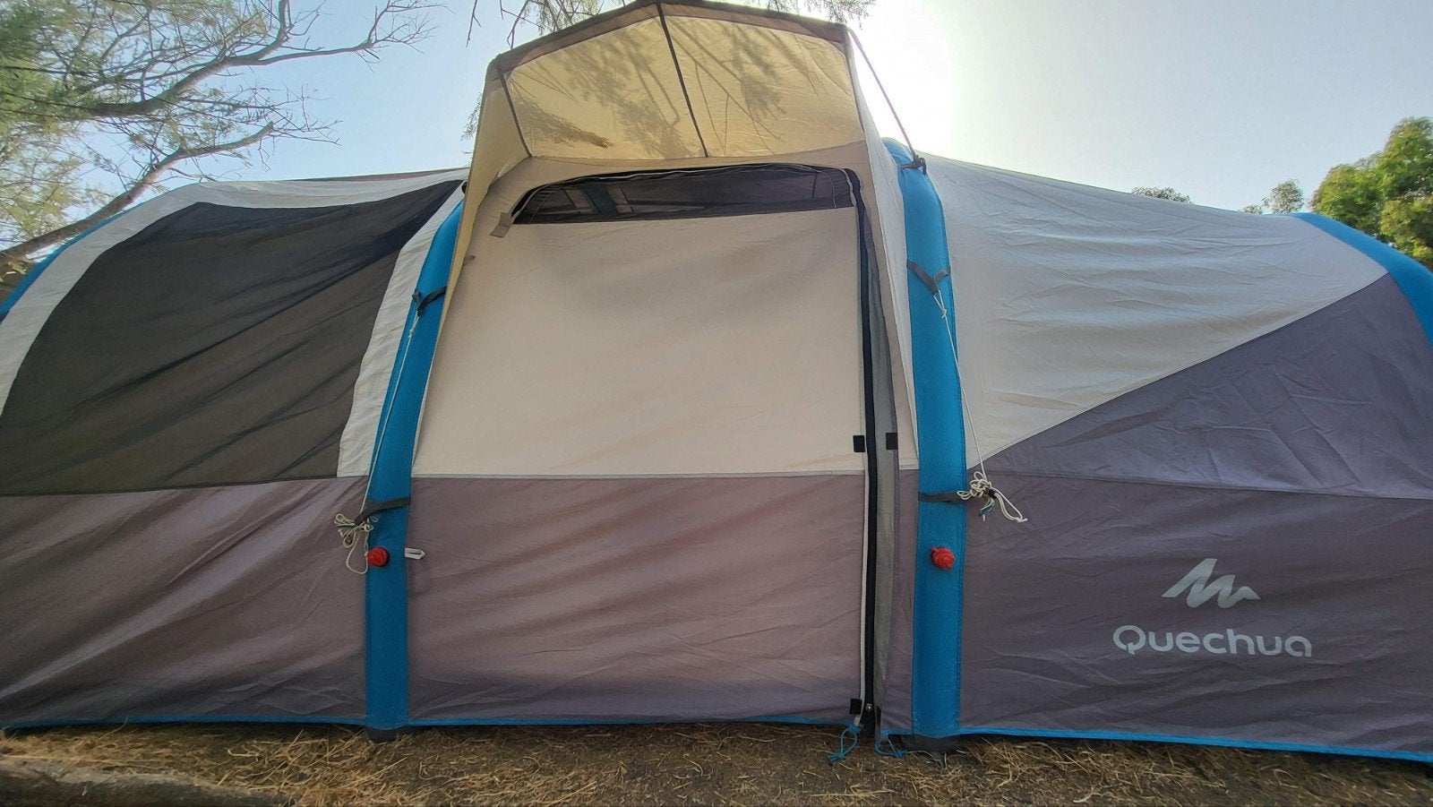 Tente gonflable 3.2 XL 6 personnes 3 chambres, Caravanes & Camping, Enlèvement