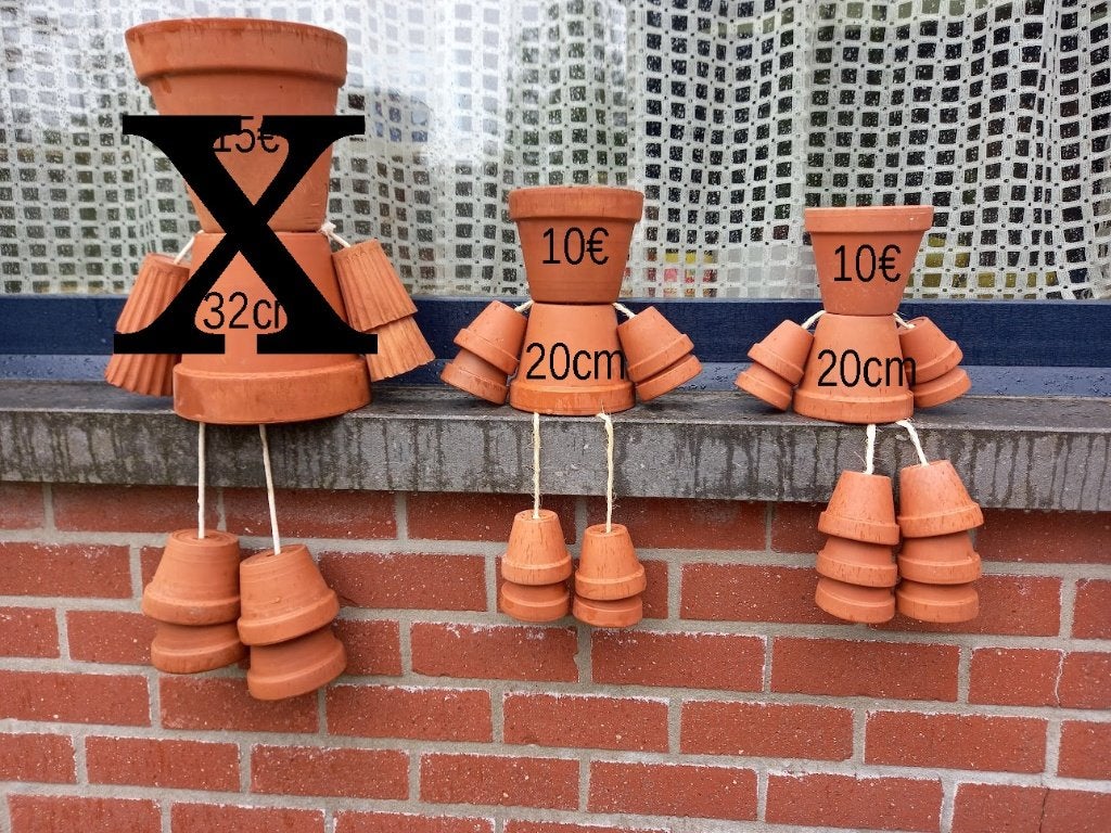 figuurtjes van bloempotten vanaf 8€, Verzamelen, Ophalen