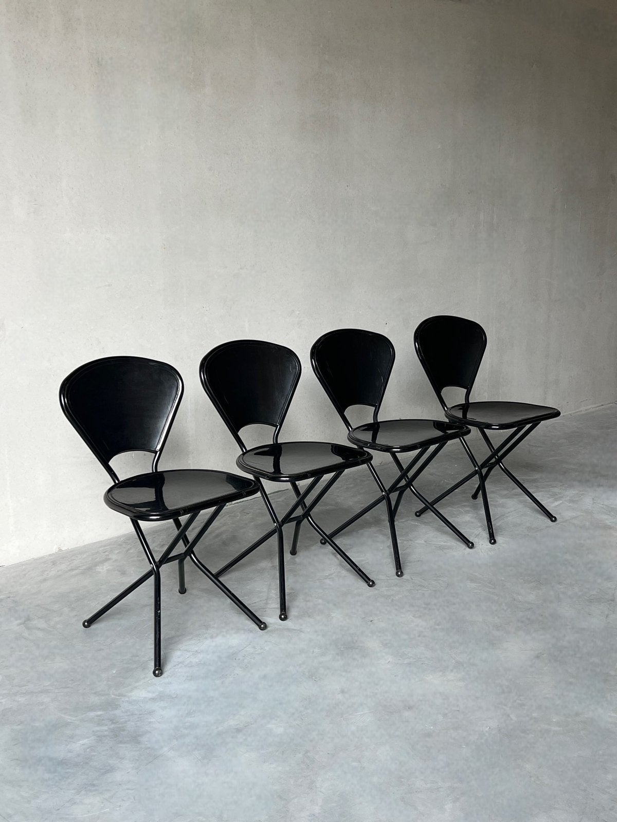Set van 4 Niels Gammelgaard vouwstoelen, 1980, Ophalen, Stoel, Set
