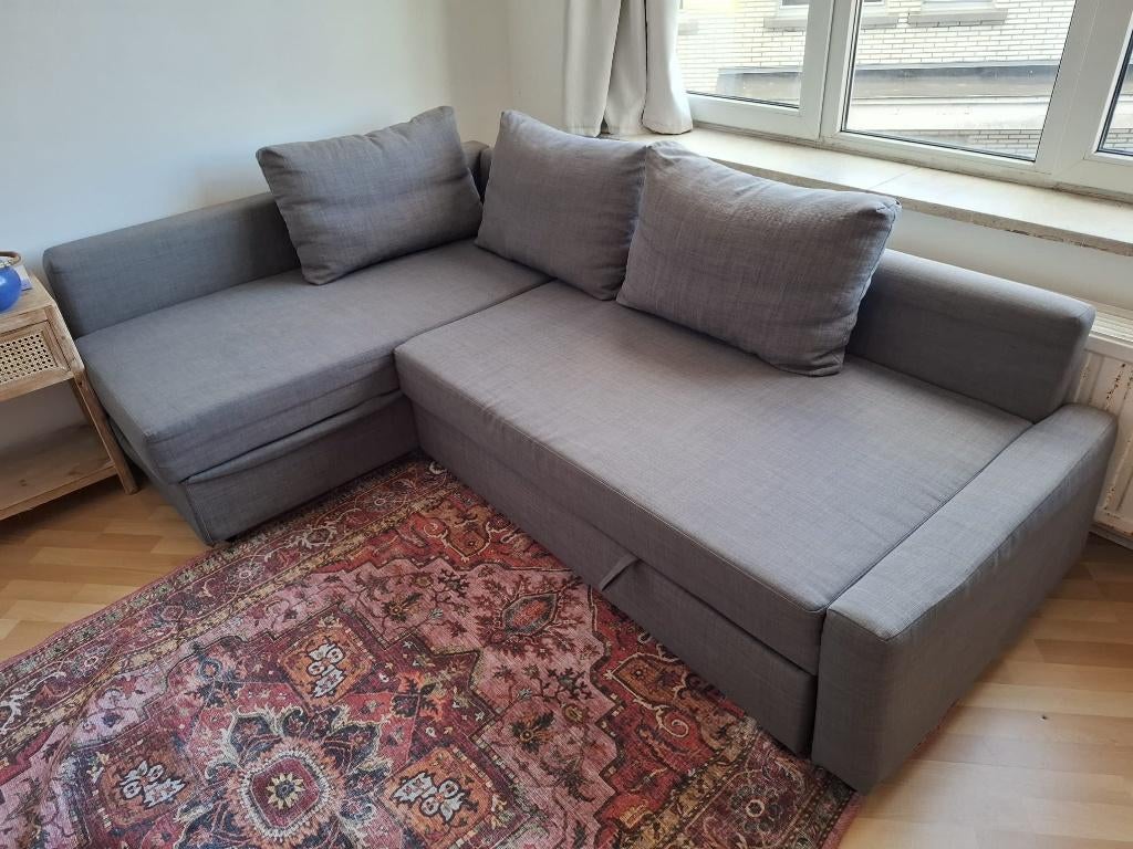 Canapé-lit d'angle IKEA FRIHETEN gris (état correct), Maison & Meubles, Trois personnes, 150 cm ou plus, Banc d'angle, 200 à 250 cm