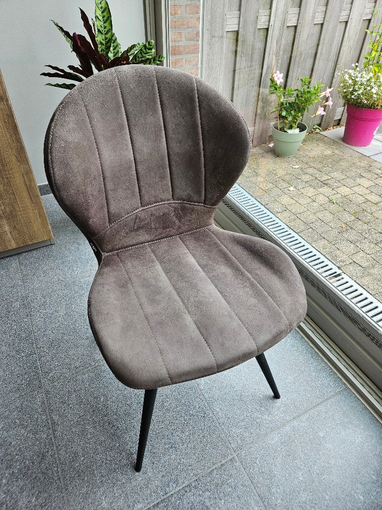 4 Eetkamerstoelen MXSOFA, Maison & Meubles, Chaises, Gris, Enlèvement, Utilisé, Modern