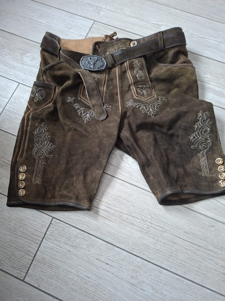 Lederhosen - Trachten - Oktoberfest, Maat 52/54 (L), Ophalen of Verzenden, Zo goed als nieuw, Kleding