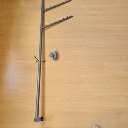 Muur kapstok draaibare kledijhanger, Huis en Inrichting, Woonaccessoires | Kapstokken, Gebruikt, Metaal, 150 tot 200 cm, Ophalen
