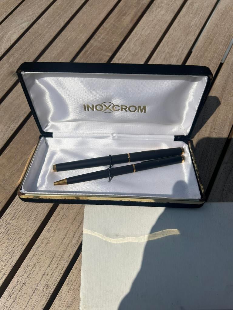 Vintage Inoxcrom Michelin set pennen, Ophalen of Verzenden, Zo goed als nieuw