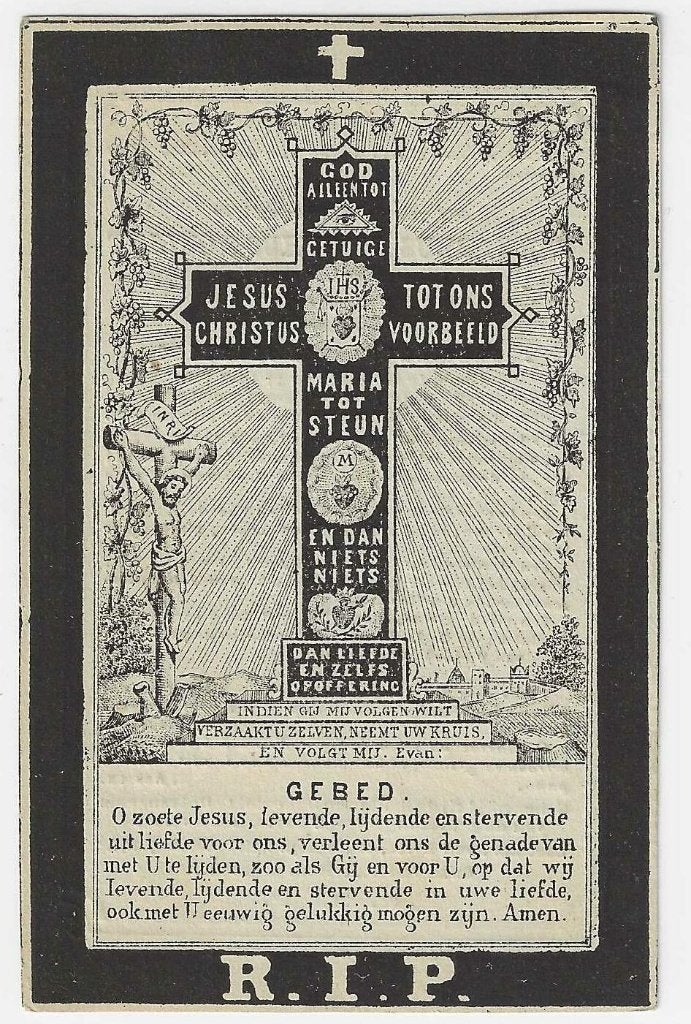 Bernardus Roullet, Tournai 1786 - Malines 1874, Enlèvement ou Envoi, Image pieuse