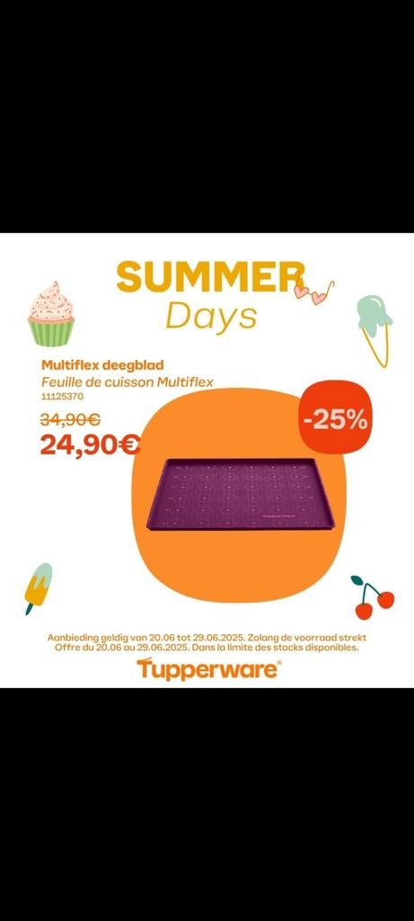Nieuwe multiflex ovenblad van tupperware, Enlèvement ou Envoi, Neuf
