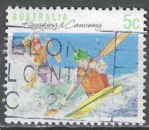 Australie 1990 - Yvert 1140 - Kayak (ST), Timbres & Monnaies, Timbres | Océanie, Envoi, Affranchi