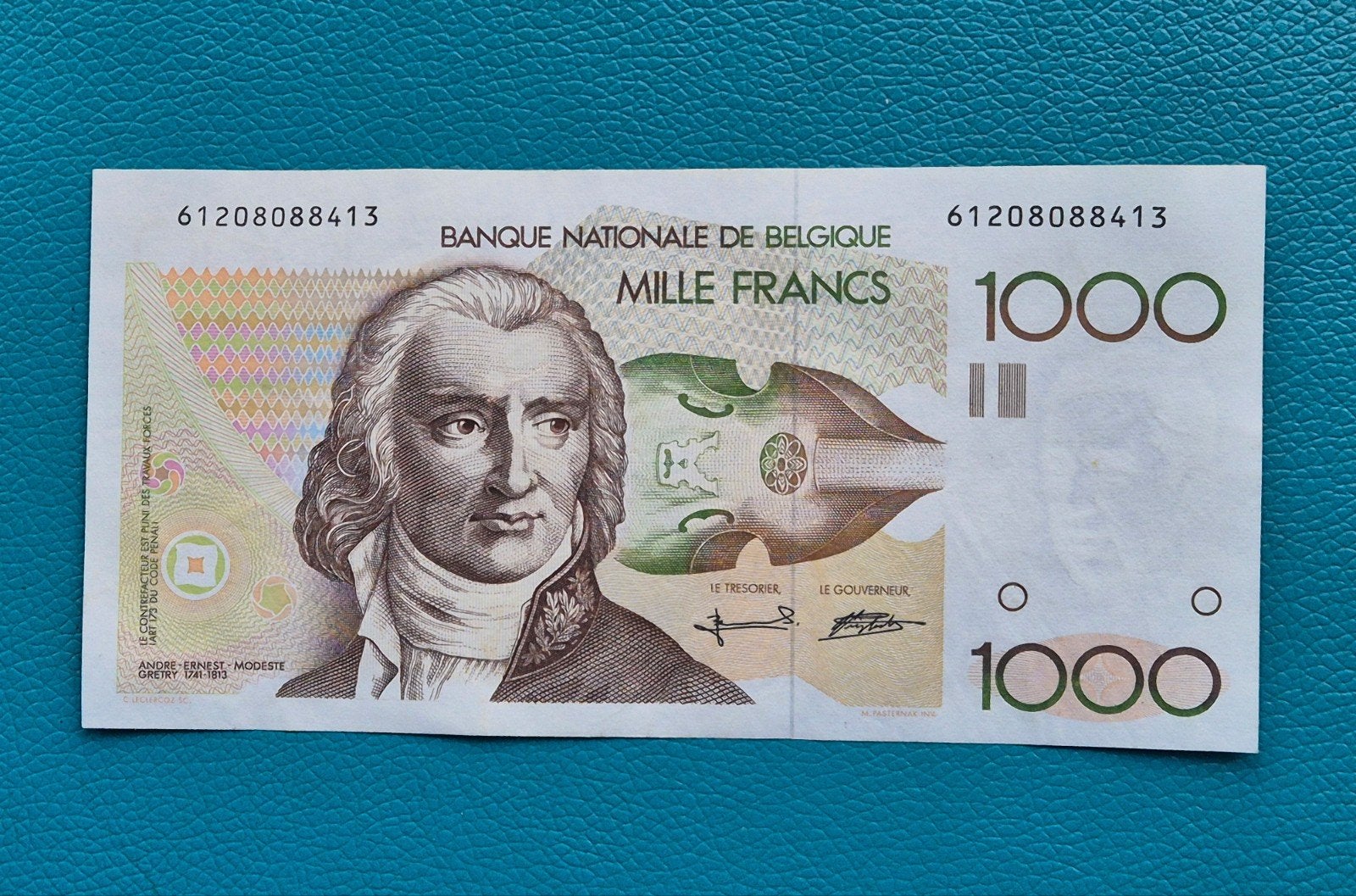 België   1000 Francs  Gretry    a UNC, Postzegels en Munten, Ophalen of Verzenden, Los biljet