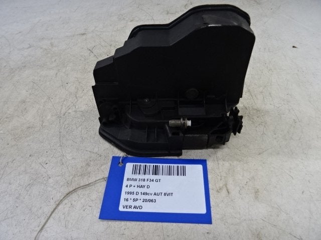 SERRURE DE PORTE AVANT DROITE 3 serie Gran Turismo (F34), Utilisé, Avant, BMW