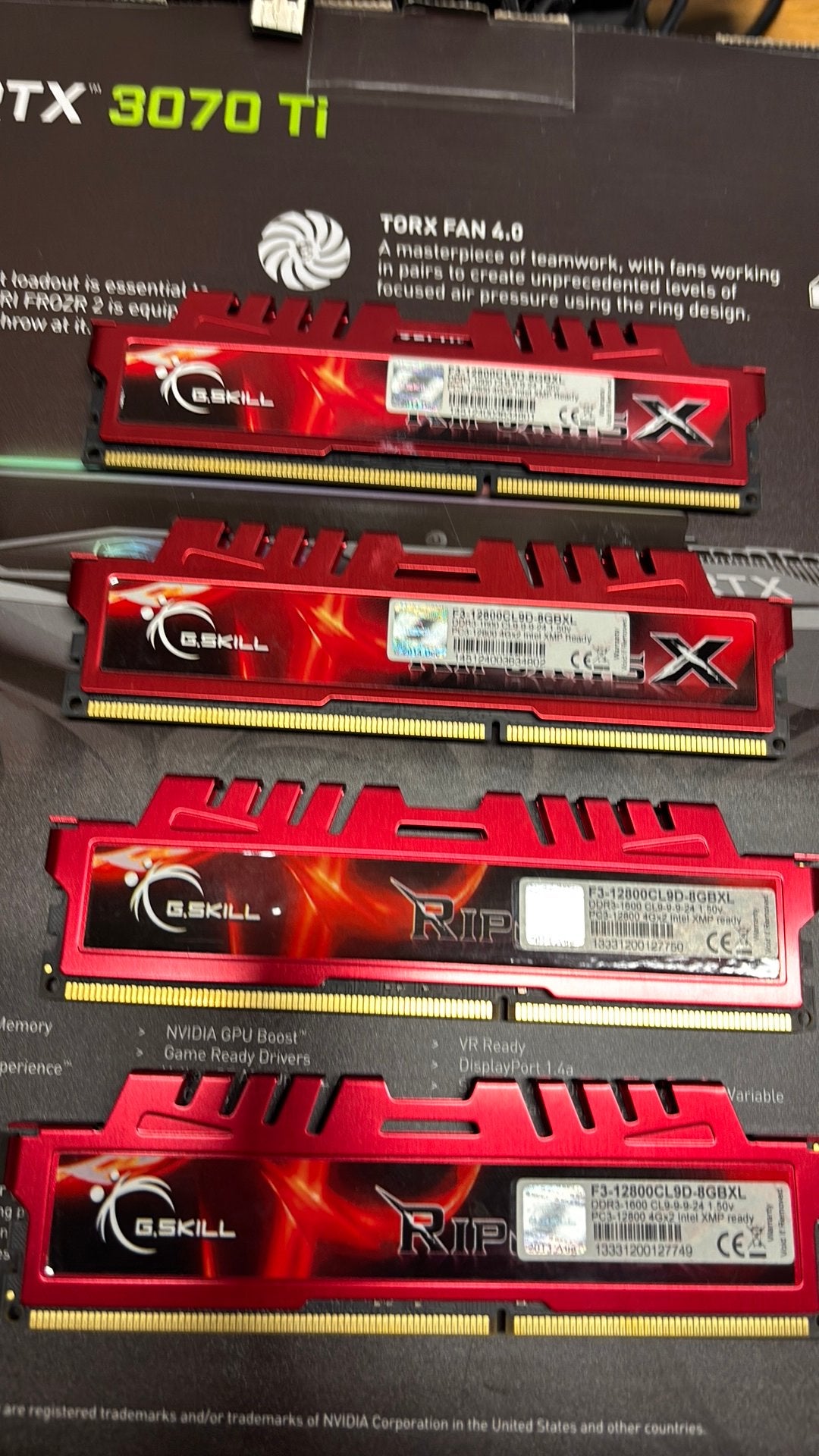 4x 8GB ddr3 G Skill Ripsaw, Computers en Software, RAM geheugen, Ophalen, Gebruikt