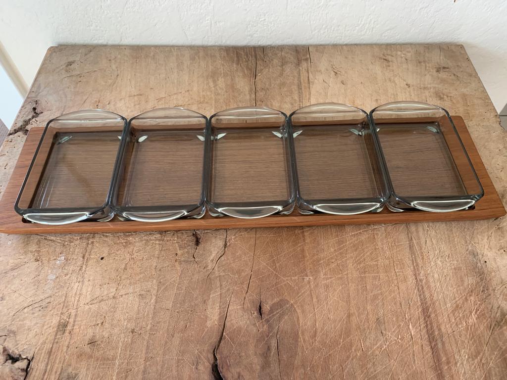 design Deens vintage dienblad met schaaltjes, Ophalen