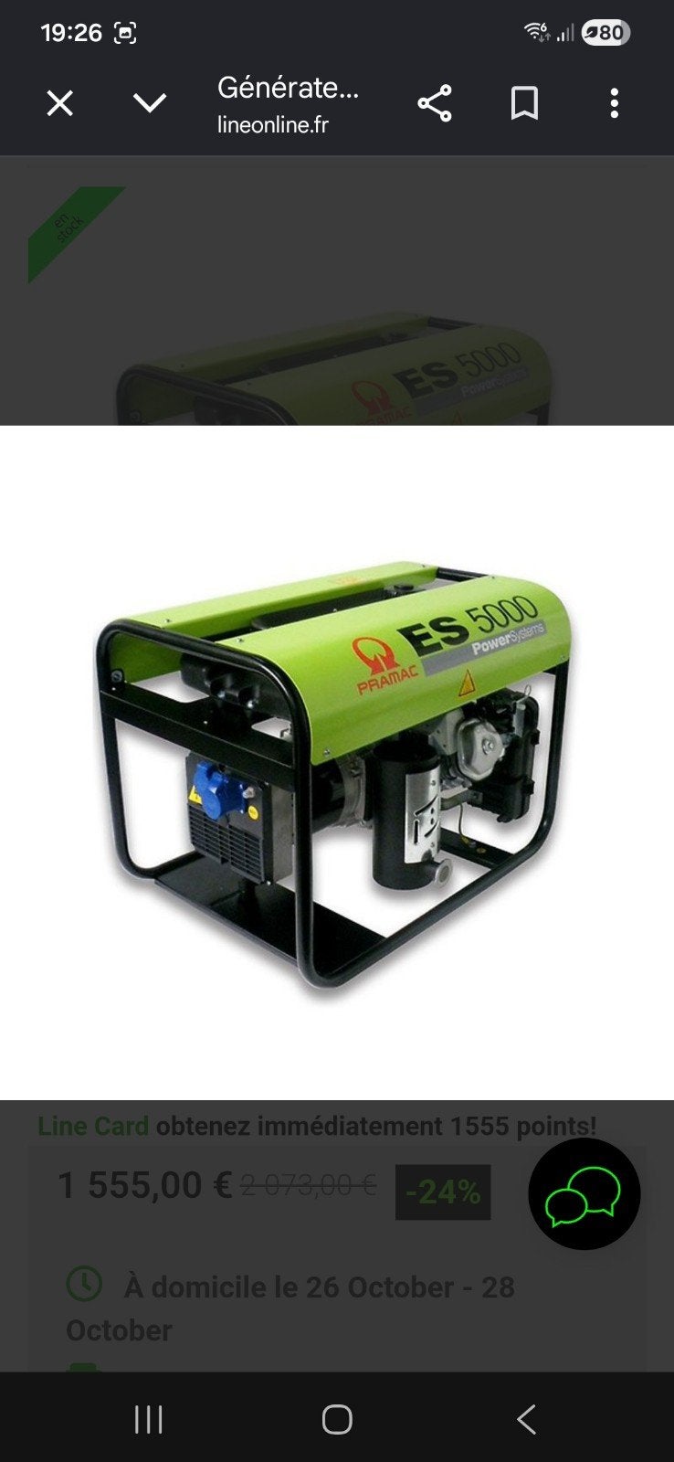 générateur honda, Neuf, 5 à 10 kVA, Démarrage électrique, Enlèvement