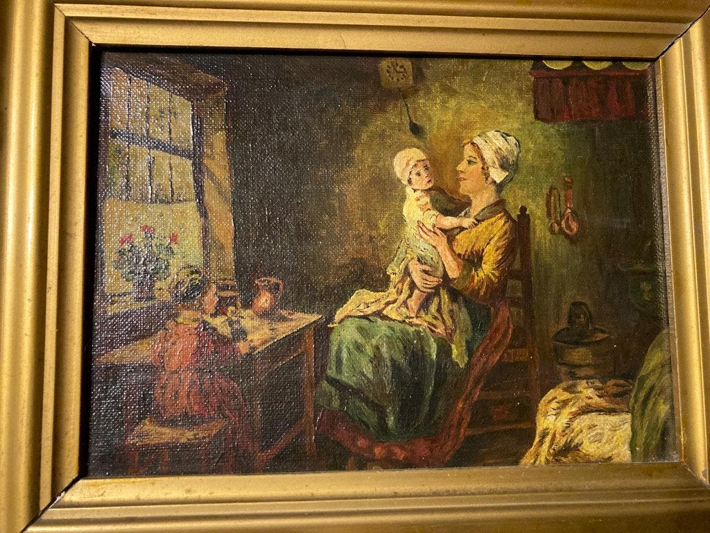 Schilderij, Doek, Portret of Personen, Oud hollands, Ophalen of Verzenden