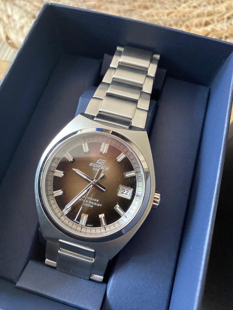 Montre Casio Édifice EFB-109D-5AV, Handtassen en Accessoires, Horloges | Heren, Staal, Polshorloge, Ophalen of Verzenden, Zo goed als nieuw