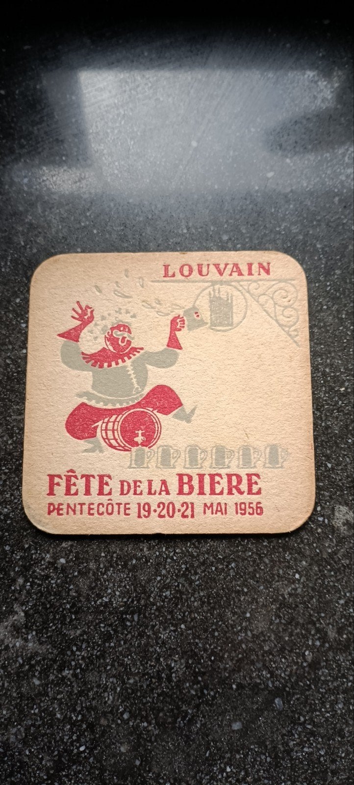 Oud bierviltje Stella oude bierfeesten Leuven 1956, Verzamelen, Ophalen of Verzenden