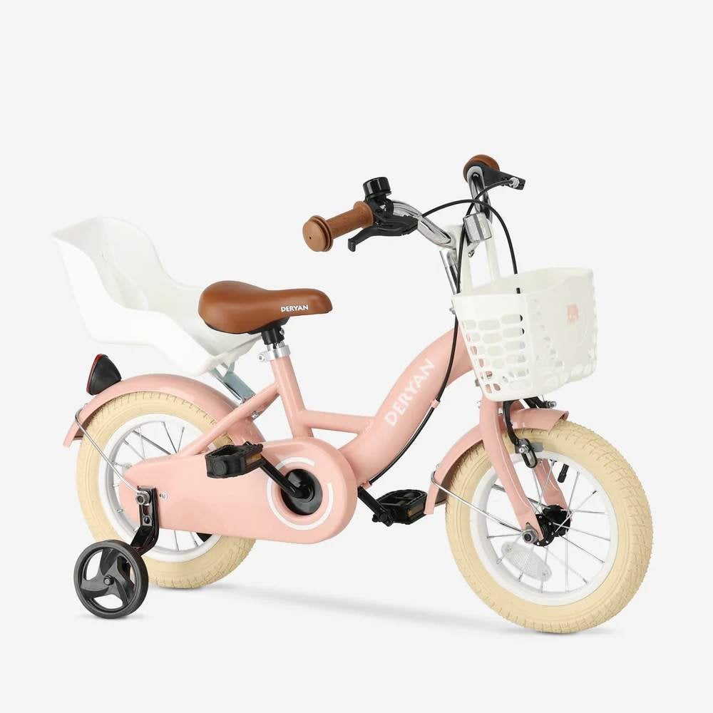 DERYAN Zoey Kinderfiets 12 inch – Roze - Zijwieltjes, Ophalen of Verzenden, Zo goed als nieuw