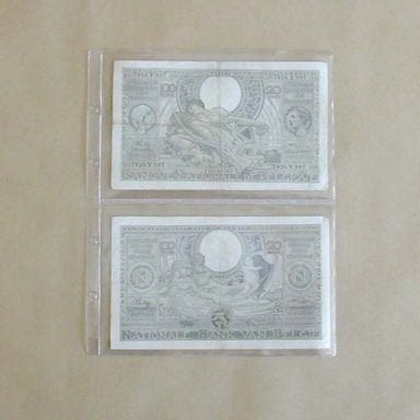 10 feuilles avec 2 ou 3 cases pour billets de banque, Envoi