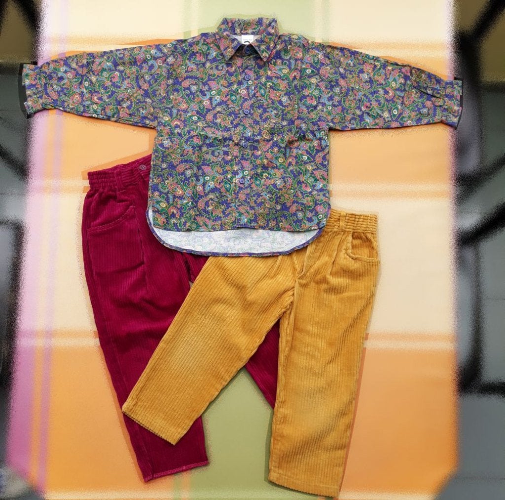 Fluwelen broek en shirt, Kinderen en Baby's, Kinderkleding | Maat 146, Ophalen