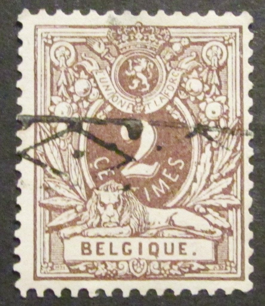 2 centimes Léopold II de 1888 à la roulette, Enlèvement ou Envoi, Affranchi, Timbre-poste, Autre